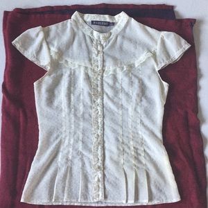 Sheer Blouse with Lace Detail